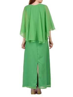 green georgette maxi dress - 13683781 - Standard Image - 3