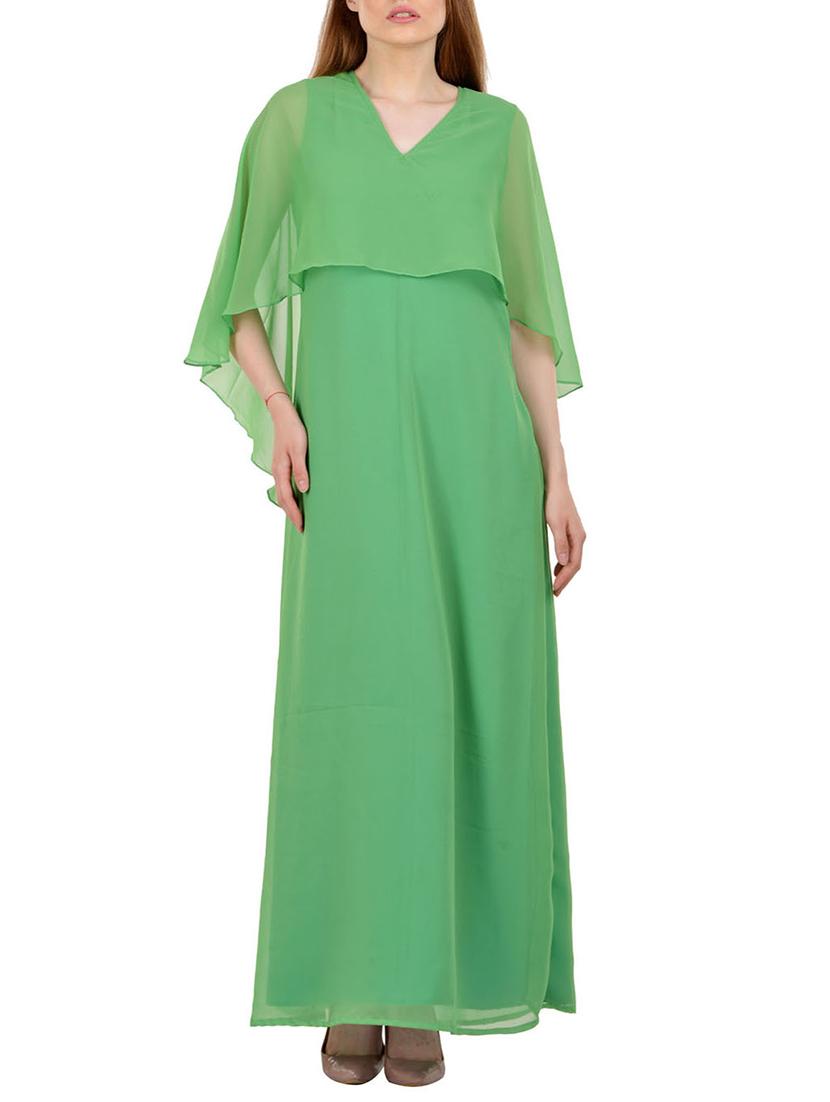 green georgette maxi dress - 13683781 - Zoom Image - 1