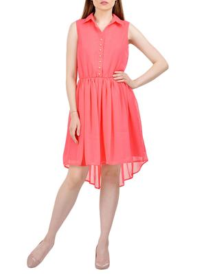 red asymmetric dress - 13683795 - Standard Image - 2