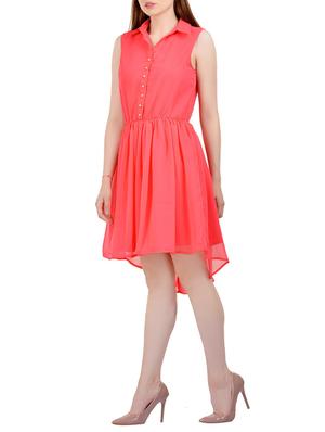 red asymmetric dress - 13683795 - Standard Image - 3