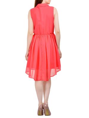 red asymmetric dress - 13683795 - Standard Image - 4