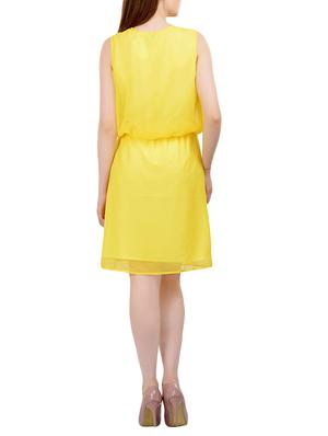 tie knot neck blouson dress - 13683796 - Standard Image - 3