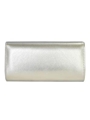 silver leatherette regular clutch - 13685717 - Standard Image - 2