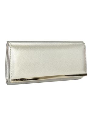 silver leatherette regular clutch - 13685717 - Standard Image - 4