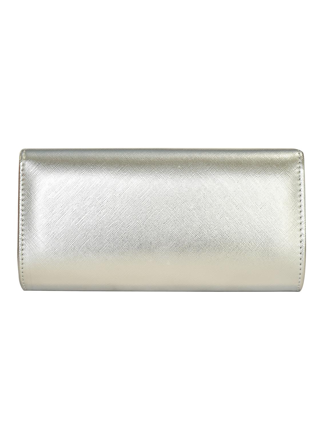 silver leatherette regular clutch - 13685717 - Zoom Image - 2