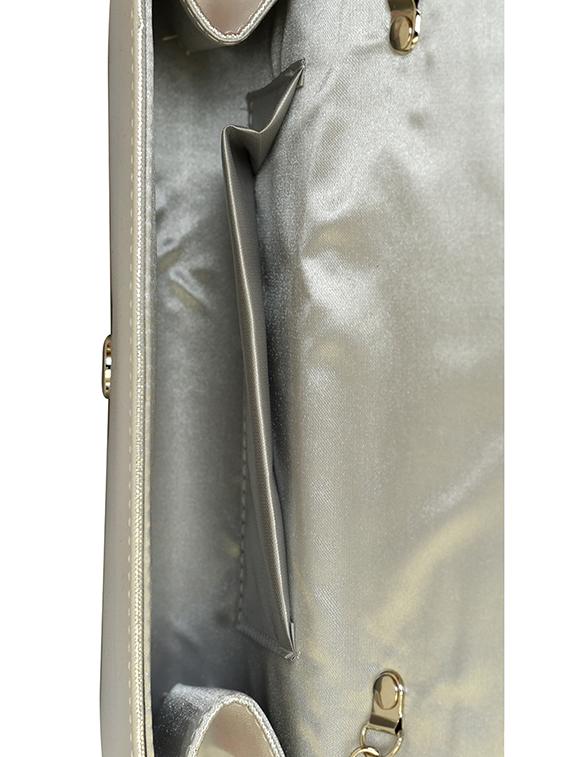 silver leatherette regular clutch - 13685717 - Zoom Image - 3
