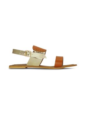 tan faux leather back strap sandals - 13687232 - Standard Image - 2