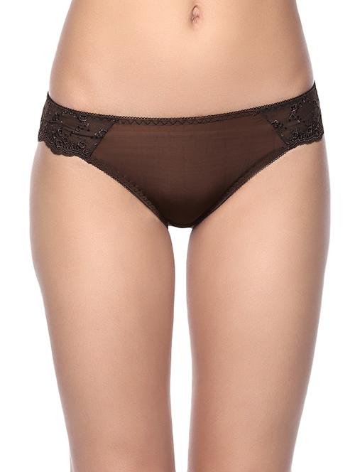 brown nylon bikini panty - 13688297 - Standard Image - 1