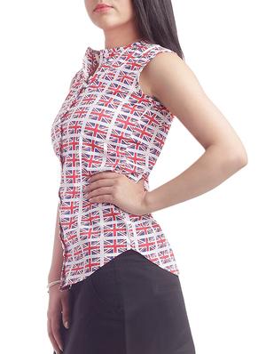 red printed cotton shirt - 13688930 - Standard Image - 2