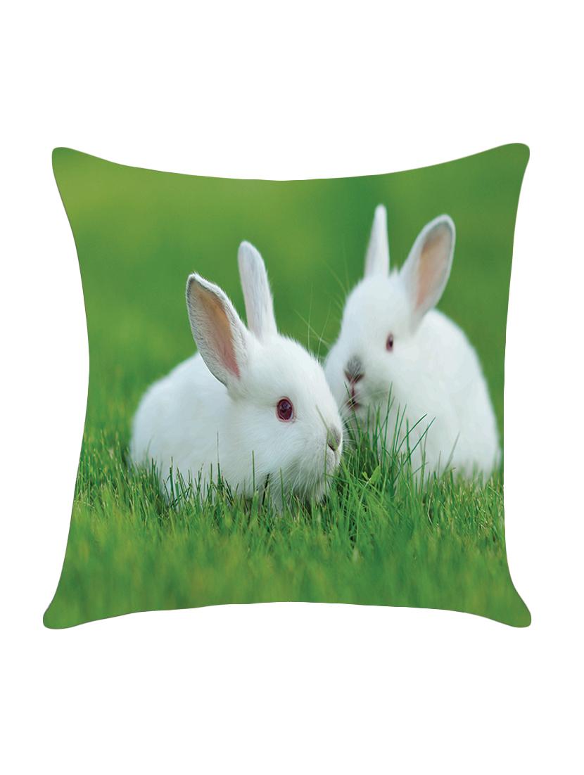 digitally printed cushion cover with rabbit design - 13694116 - Zoom Image - 1