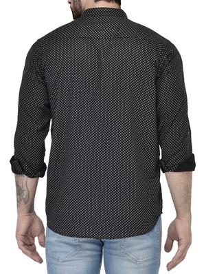 black cotton casual shirt - 13695658 - Standard Image - 3