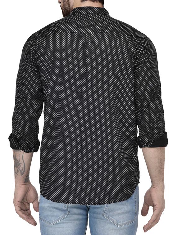 black cotton casual shirt - 13695658 - Zoom Image - 3