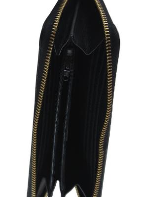 black leather regular clutch - 13695813 - Standard Image - 3