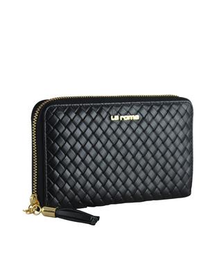 black leather regular clutch - 13695813 - Standard Image - 5