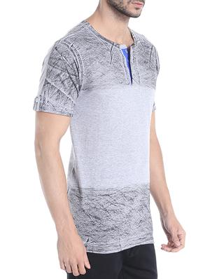 grey cotton front print t-shirt - 13695853 - Standard Image - 2