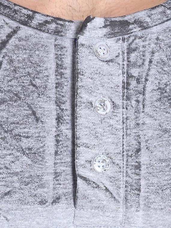 grey cotton front print t-shirt - 13695853 - Zoom Image - 4