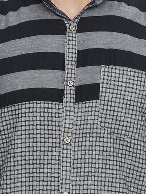 grey checkered casual shirt - 13696505 - Standard Image - 4