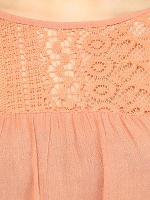 orange rayon ruffle sleeve top - 13697917 - Standard Image - 4