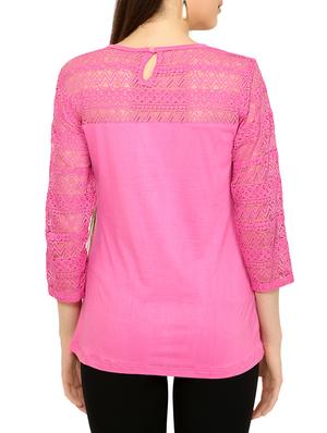 pink viscose regular top - 13697920 - Standard Image - 3