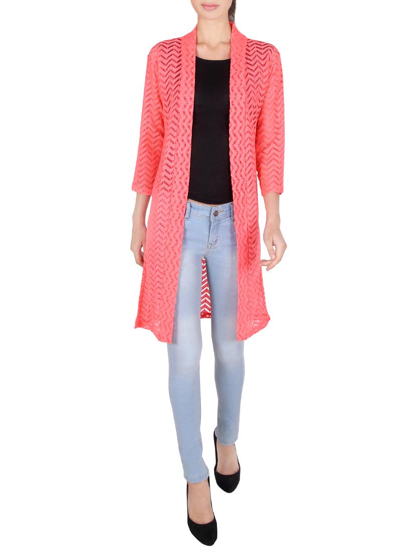 coral net long shrug - 13709379 - Zoom Image - 1