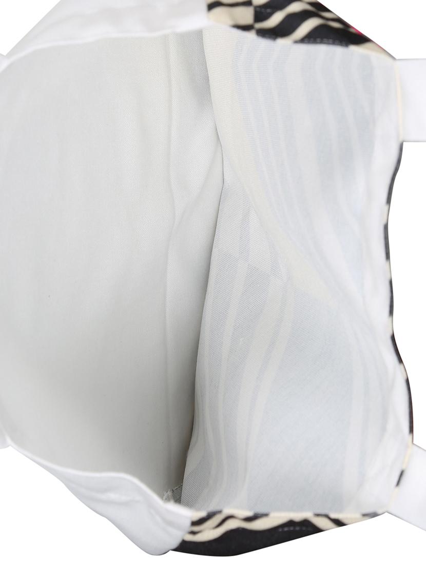 white polyester printed tote - 13710044 - Zoom Image - 3