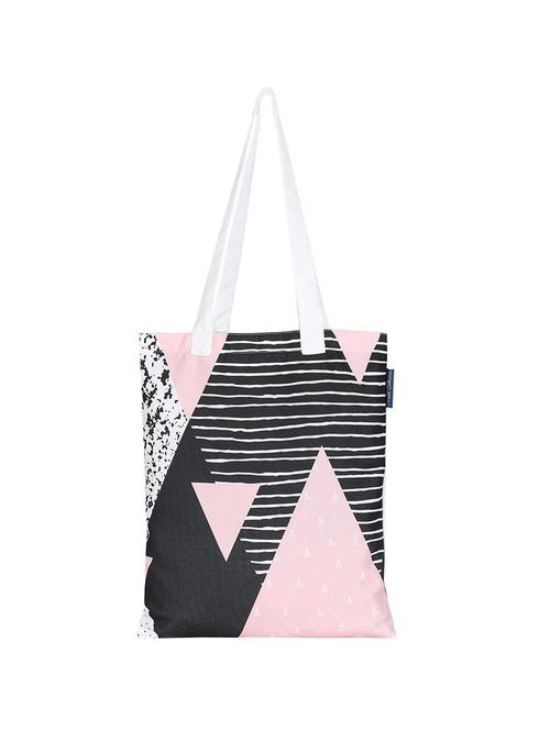 white polyester printed tote - 13710048 -  Standard Image - 0