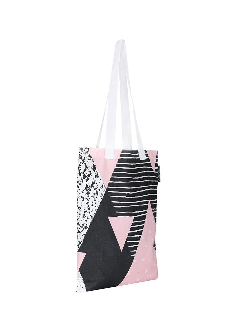white polyester printed tote - 13710048 - Zoom Image - 4