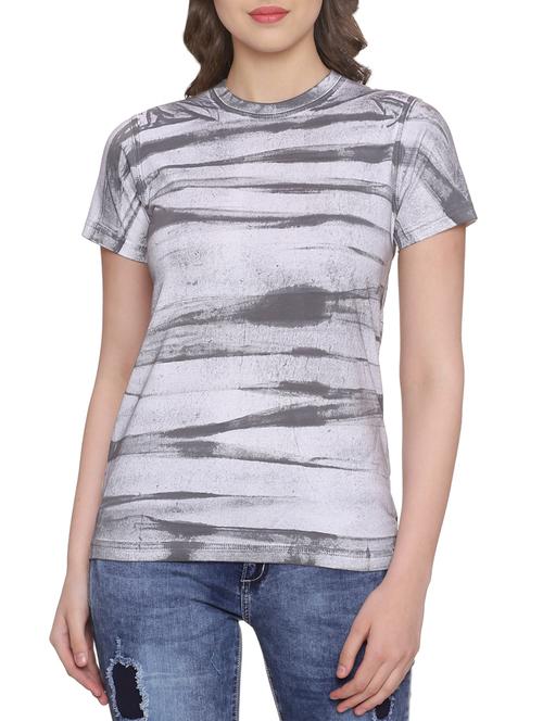 grey cotton regular tee - 13712192 - Standard Image - 1
