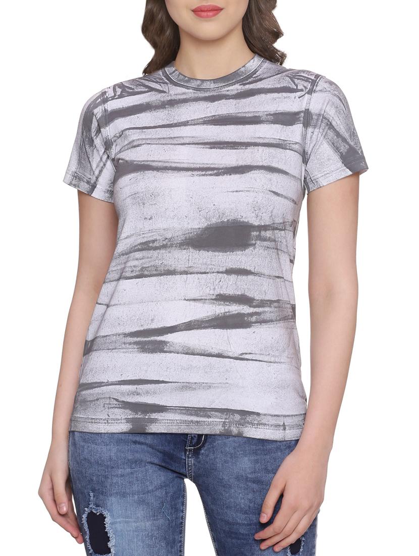grey cotton regular tee - 13712192 - Zoom Image - 1