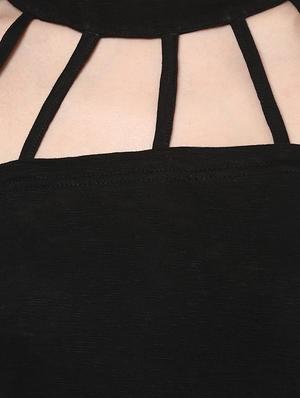 black cotton regular top - 13713293 - Standard Image - 4