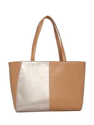 beige leatherette regular tote - 13713518 - Standard Image - 2