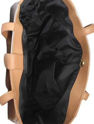 beige leatherette regular tote - 13713518 - Standard Image - 3