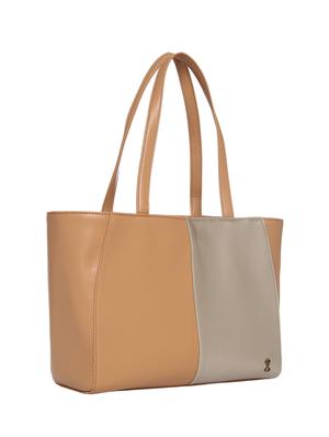 beige leatherette regular tote - 13713518 - Standard Image - 4
