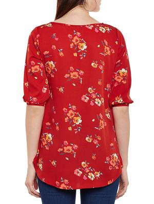 round neck floral tunic - 13714028 - Standard Image - 3