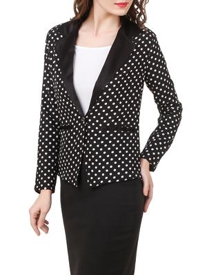 black polka dots printed summer jacket - 13714625 - Standard Image - 2