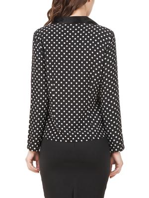 black polka dots printed summer jacket - 13714625 - Standard Image - 3