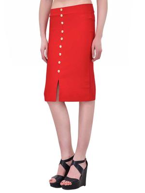 red lycra pencil skirt - 13714676 - Standard Image - 2