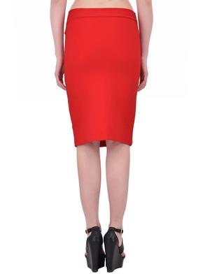 red lycra pencil skirt - 13714676 - Standard Image - 3