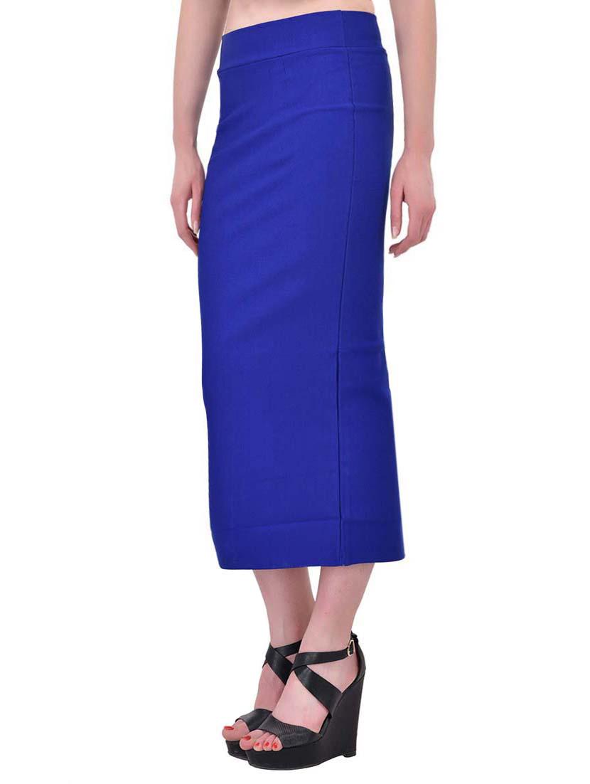 blue spandex pencil skirt - 13714682 - Zoom Image - 2