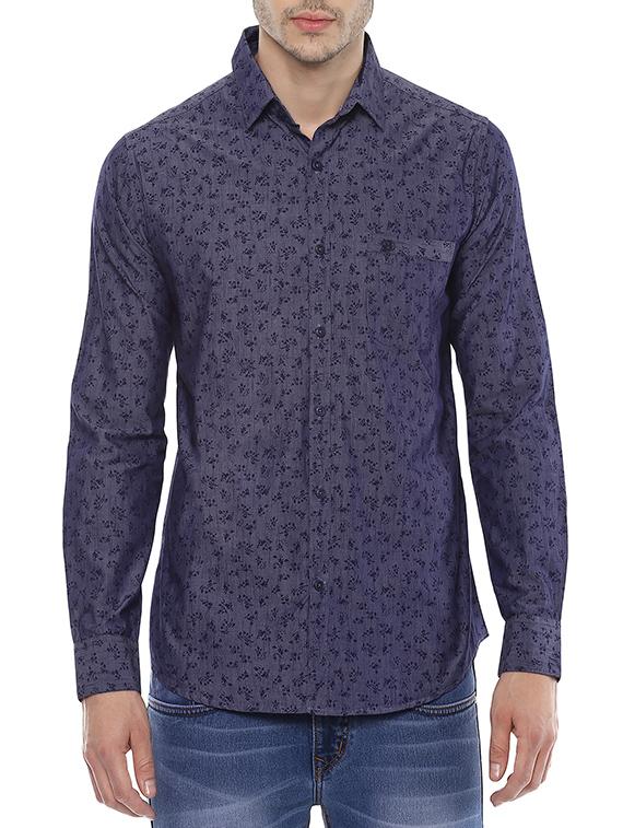 grey cotton casual shirt - 13718597 - Zoom Image - 1
