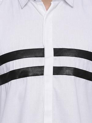 white taped casual shirt - 13719560 - Standard Image - 4