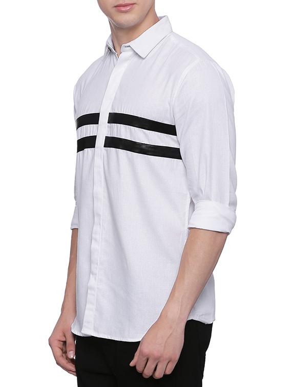 white taped casual shirt - 13719560 - Zoom Image - 2