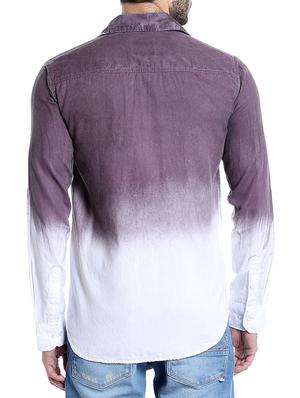 purple cotton casual shirt - 13719561 - Standard Image - 3