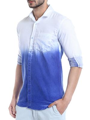 blue ombre casual shirt - 13719562 - Standard Image - 2