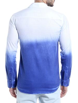 blue ombre casual shirt - 13719562 - Standard Image - 3