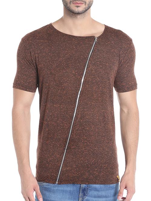 brown cotton t-shirt - 13719563 - Standard Image - 1