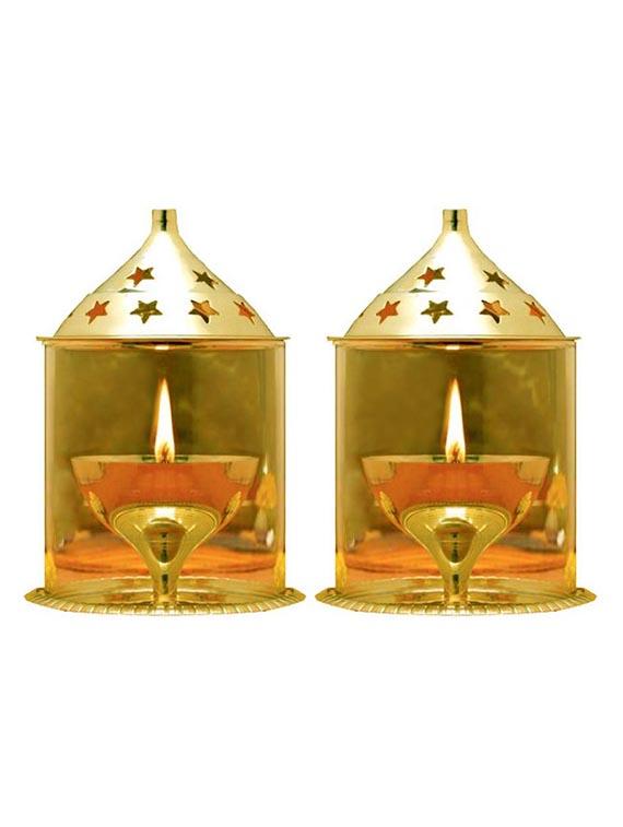 Decorate India Brass Akhand diya Set of 1 - 13720124 - Zoom Image - 1
