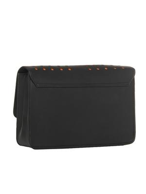 black leatherette regular sling bag - 13720723 - Standard Image - 4