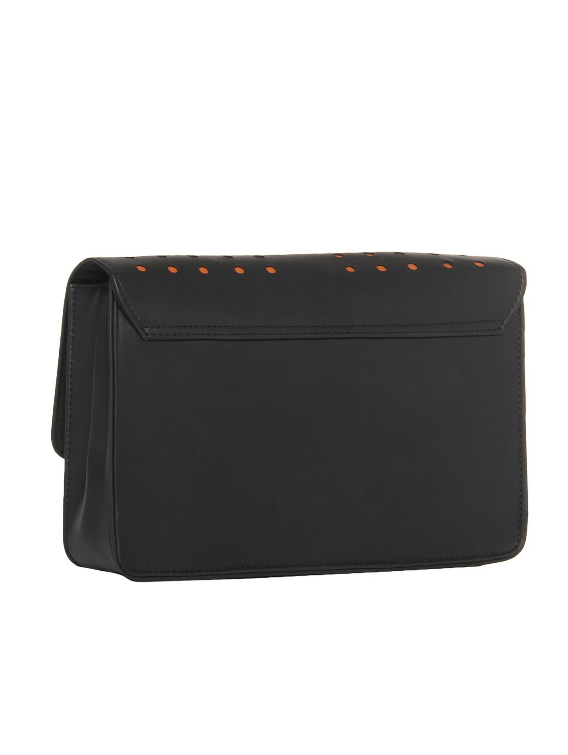 black leatherette regular sling bag - 13720723 - Zoom Image - 4