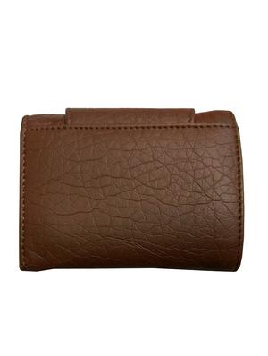 brown leatherette regular clutch - 13721446 - Standard Image - 2